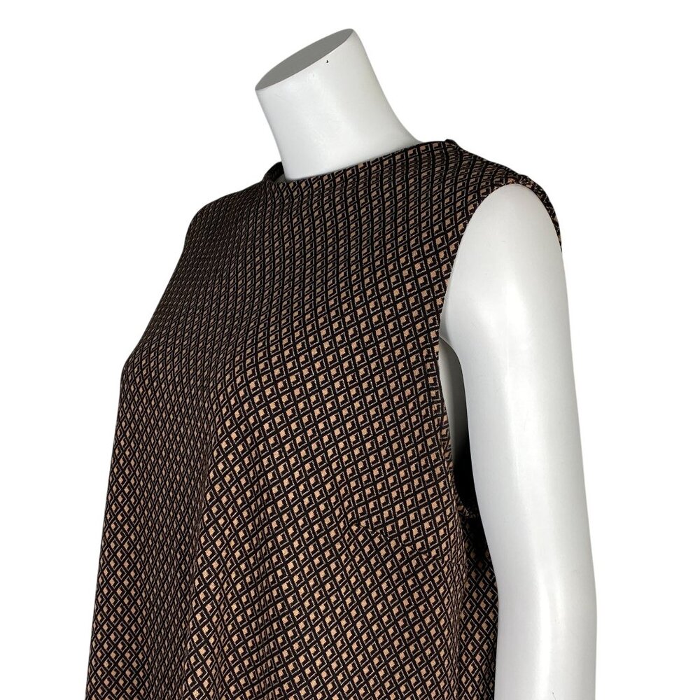 Chicos Sleeveless Knit Shift Dress Size 3 XL Double Diamond Print Stretch - Picture 3 of 6